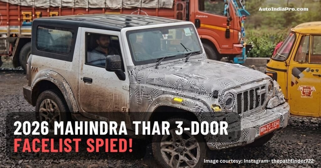 Mahindra Thar 3 Door 2026 Side View