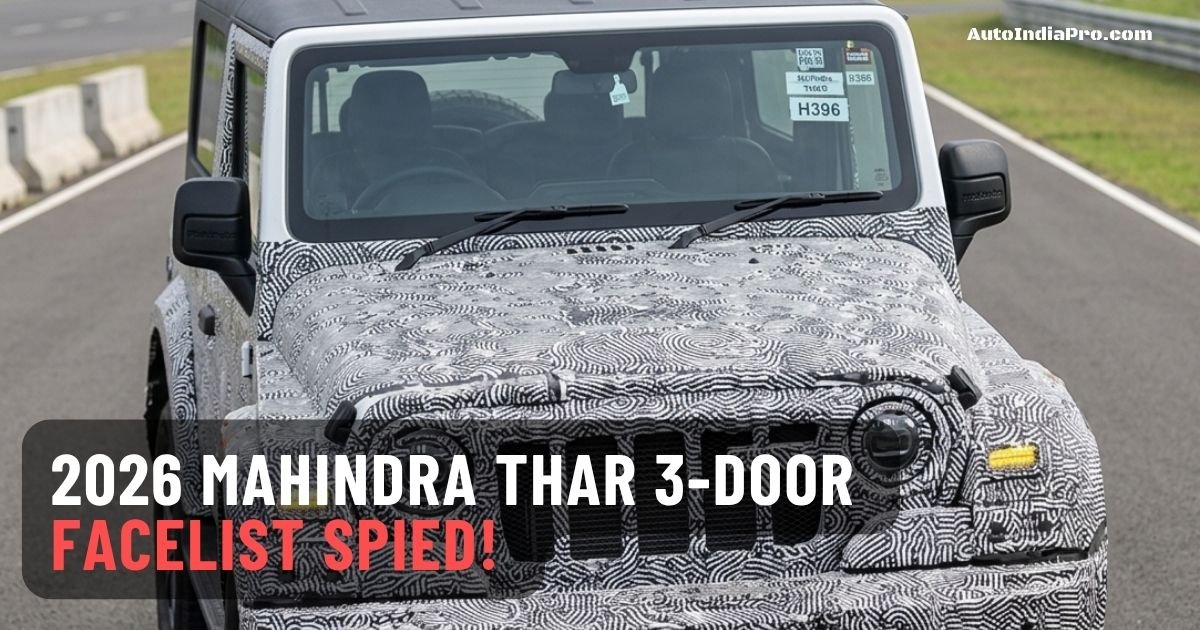 Mahindra Thar 3 Door 2026 Front Facia